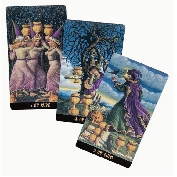 Jack O' Lantern Tarot Deck Halloween Pumpkin Cards Standard Edition Guidebook - Picture 5 of 8